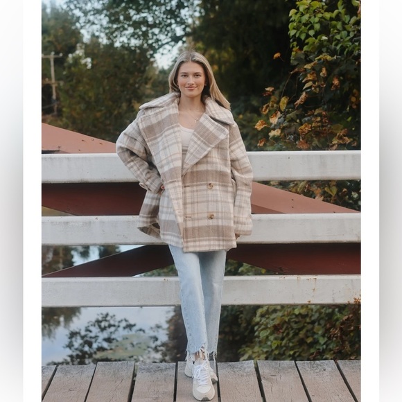 Free People Highlands Wool‎ Shacket Peacoat Free People Size M - Picture 10 of 16